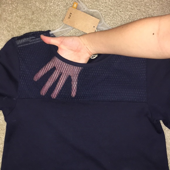 A.P.C. Navy dress with illusion yoke (NWT) - Picture 4 of 5